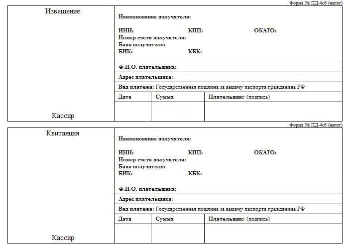 Пример заполнения бланка на замену паспорта